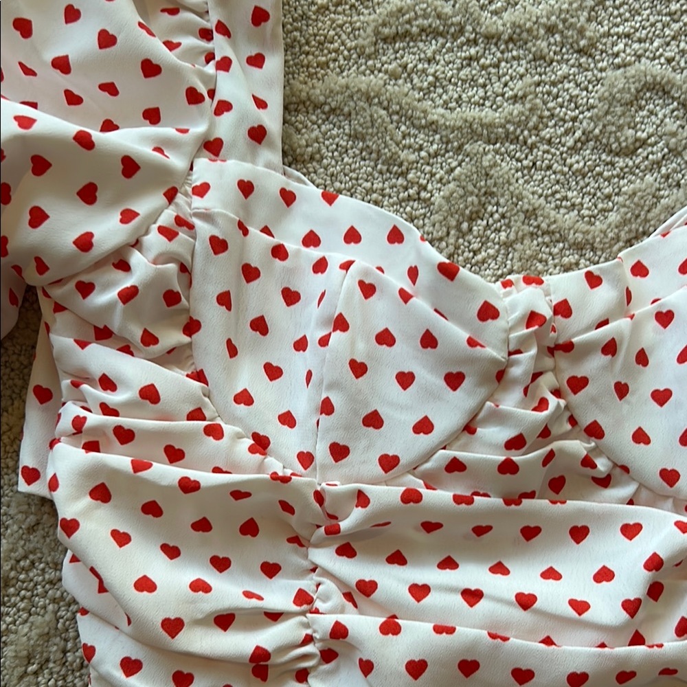 Heart Print Ruffled Skirt - Picture 3 of 5